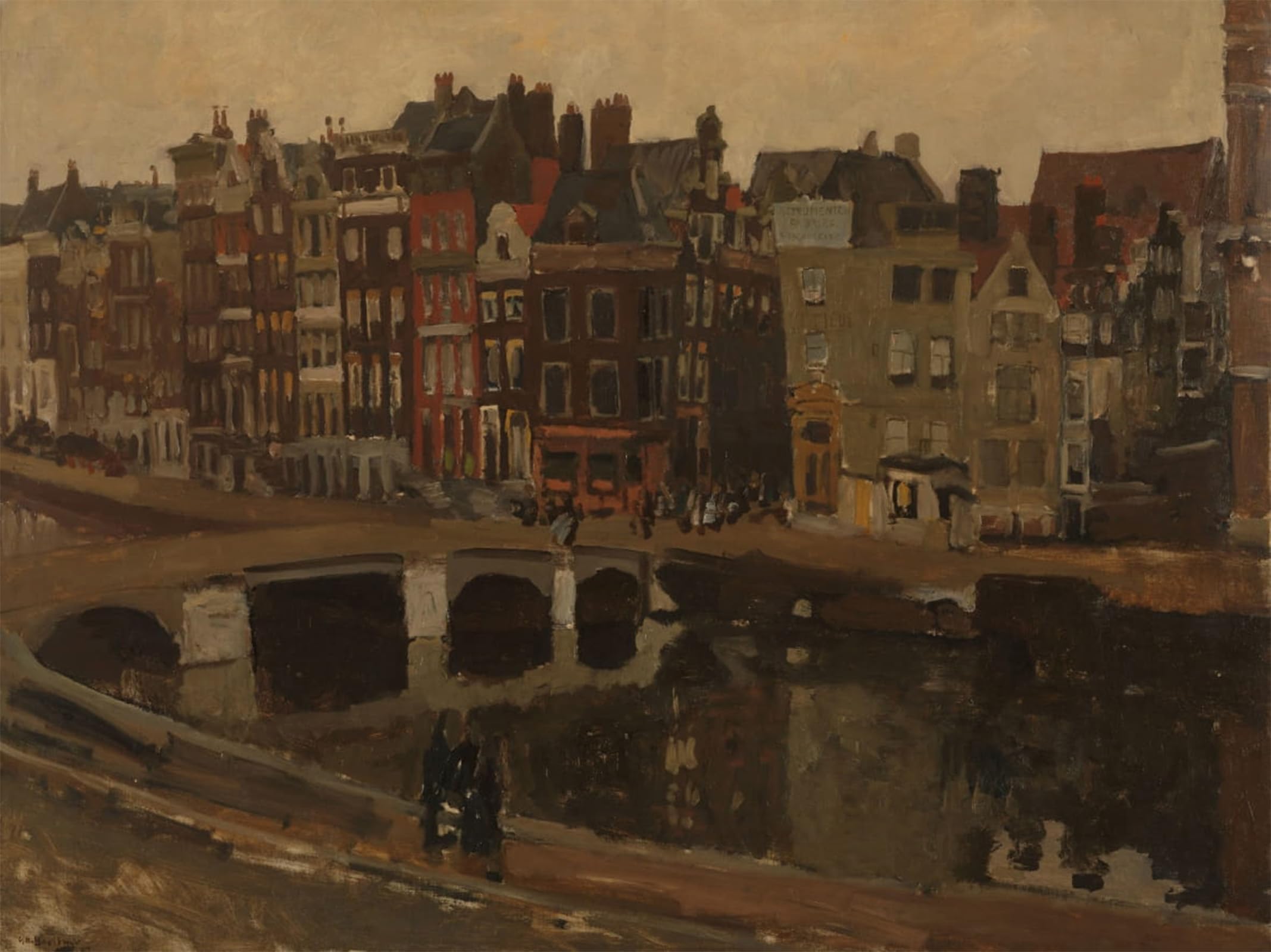 Artxlxxbn No Frame Famous Print Painting Colorful Art Print The Rokin Amsterdam By George Hendrik Breitner Canvas Art Decorations For Home Decor 60X90cm