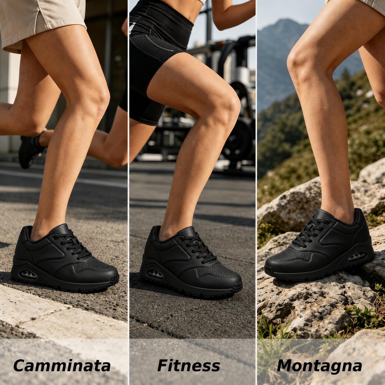 JOMIX Damskie buty gimnastyczne z amortyzującą poduszką, oddychające trampki z wentylacją, wygodne buty do chodzenia, fitnessu i przez cały dzień