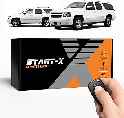 Start-X Remote Starter Kit for Chevrolet Tahoe, Yukon, Suburban 2007, 2008, 2009, 2010, 2011, 2012, 2013, 2014 Vehicles | Key Ignition | Plug N Play | Lock 3X to Remote Start | Zero Wire Splicing