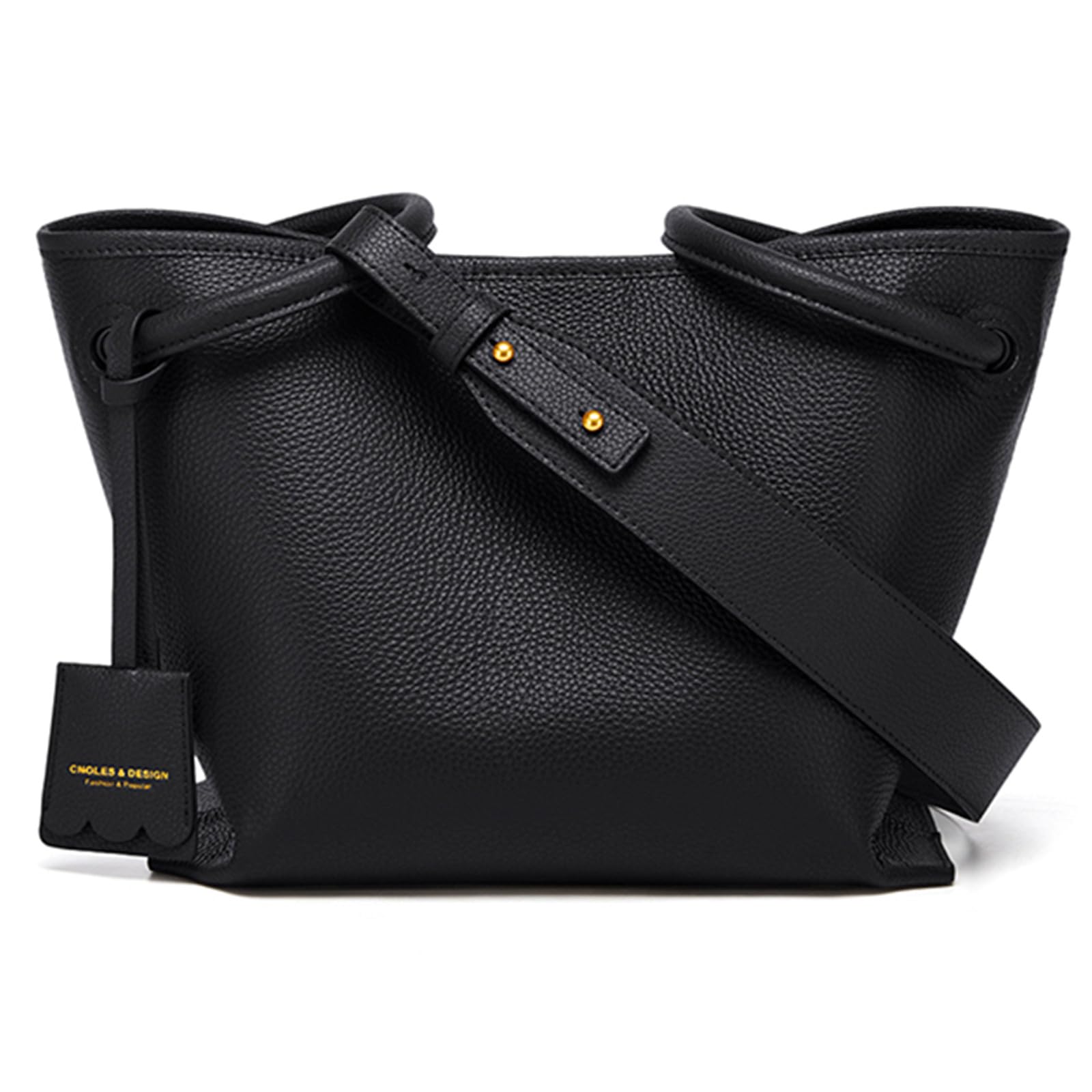Cnoles Purses And Handbags for Women Tote Shoulder Satchel Crossbody Bags Leather Large Capacity Purse Designer Bucket Bag Balck