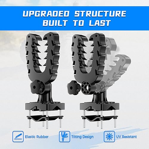 Miniatura 2 de KEMIMOTO Soporte de herramientas para ATV, soporte de herramienta de caza, agarres de arco con correas de goma compatible con bicicleta de caza,