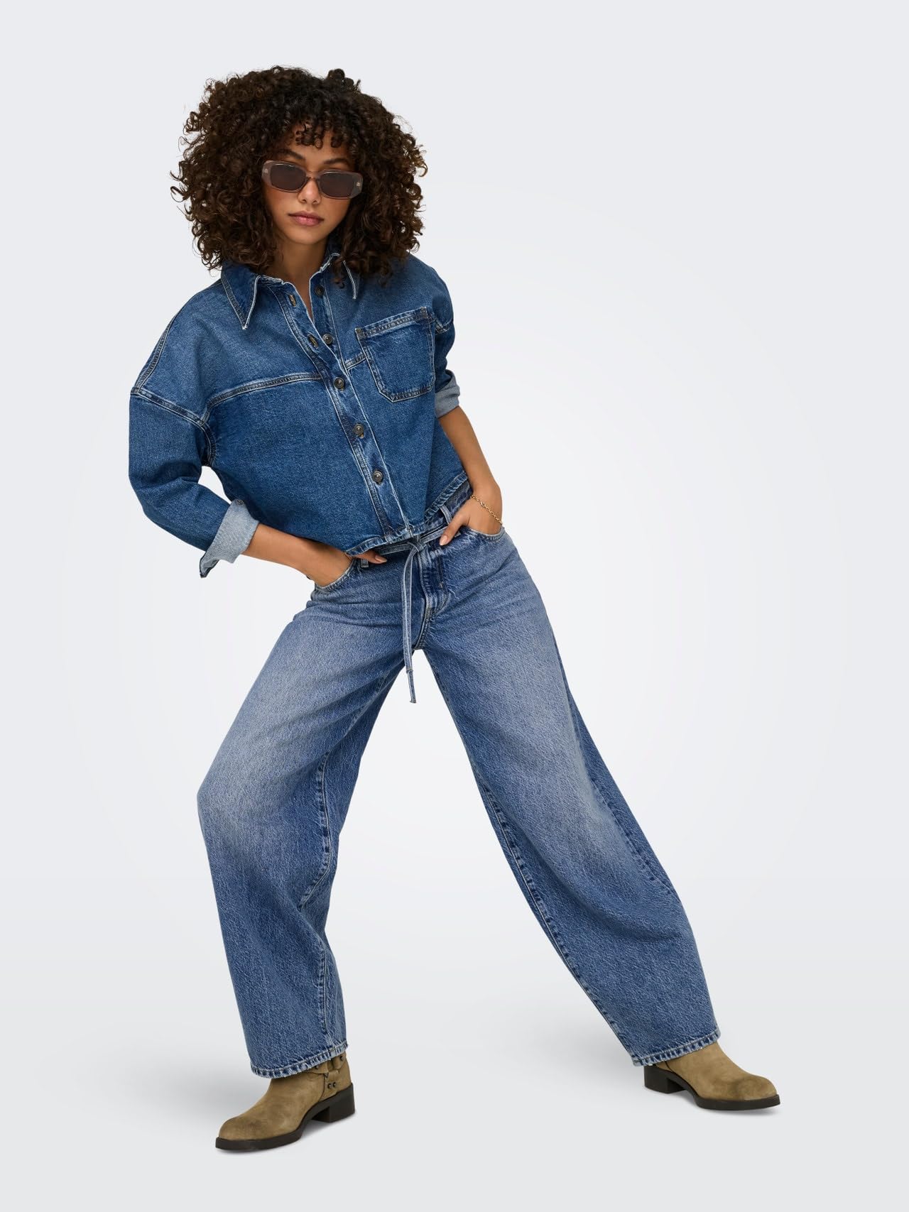 ONLY Straight Fit Jeans ONLGIANNA Mid Waist Balloon Fit Jeans