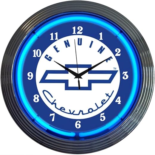 Neonetics Cars and Motorcycles Genuine Chevrolet Neon Wall Clock, 15 Inch, Blue Chevy photo Neonetics Cars and Motorcycles Genuine Chevrolet Neon Wall Clock, 15-Inch, Blue Chevy