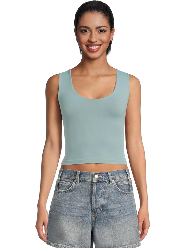 Blue Free People Clean Lines Muscle Cami