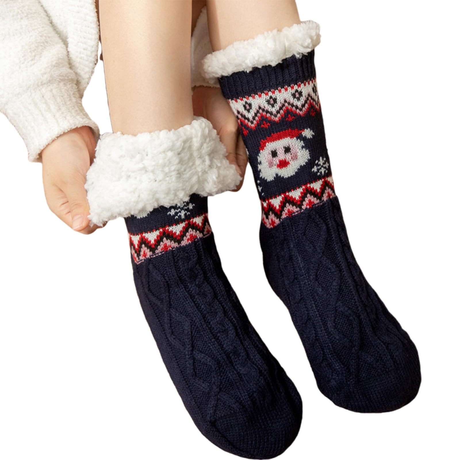 Kalttoy Christmas Slipper Socks Thermal Acrylic Materials Stocking Winter Indoor Outdoor Use Holiday Family Footwear Winter Nonslip Thermal Socks
