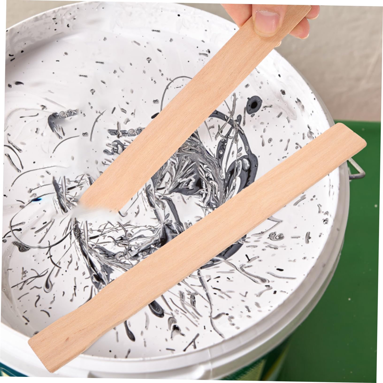 5 Ensembles Bâtons De Mélange Lot Pour Peinture Outils De Mélange Manuels Agitateurs Pratiques Pour Projets Artistiques 25 Pièces * 5