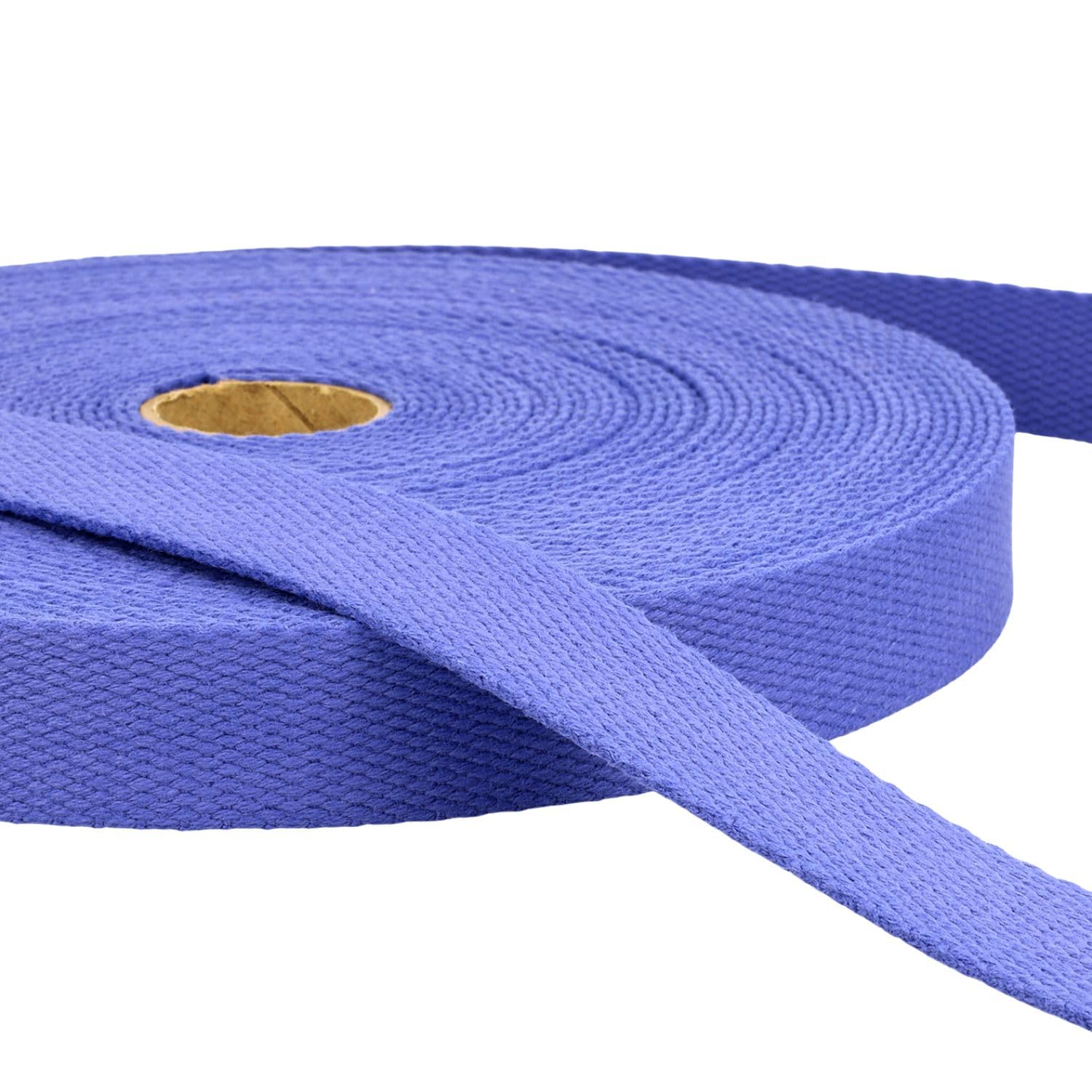 5 Metres Cornflower Heavy Duty Cotton Webbing, 25mm Wide Strong Thick Firm Strap, Machine Washable 30°C, Perfect for Bag Handles, Tote Straps, Belts, Pet Leads, Repairs & Crafts by Giddy Square
