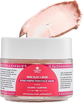 Pink Clay & Rose Pore Perfection Face Mask, Clarifies & Tightens Pores whilst Hydrating Tired Skin, Suitable for Vegans, 100ml