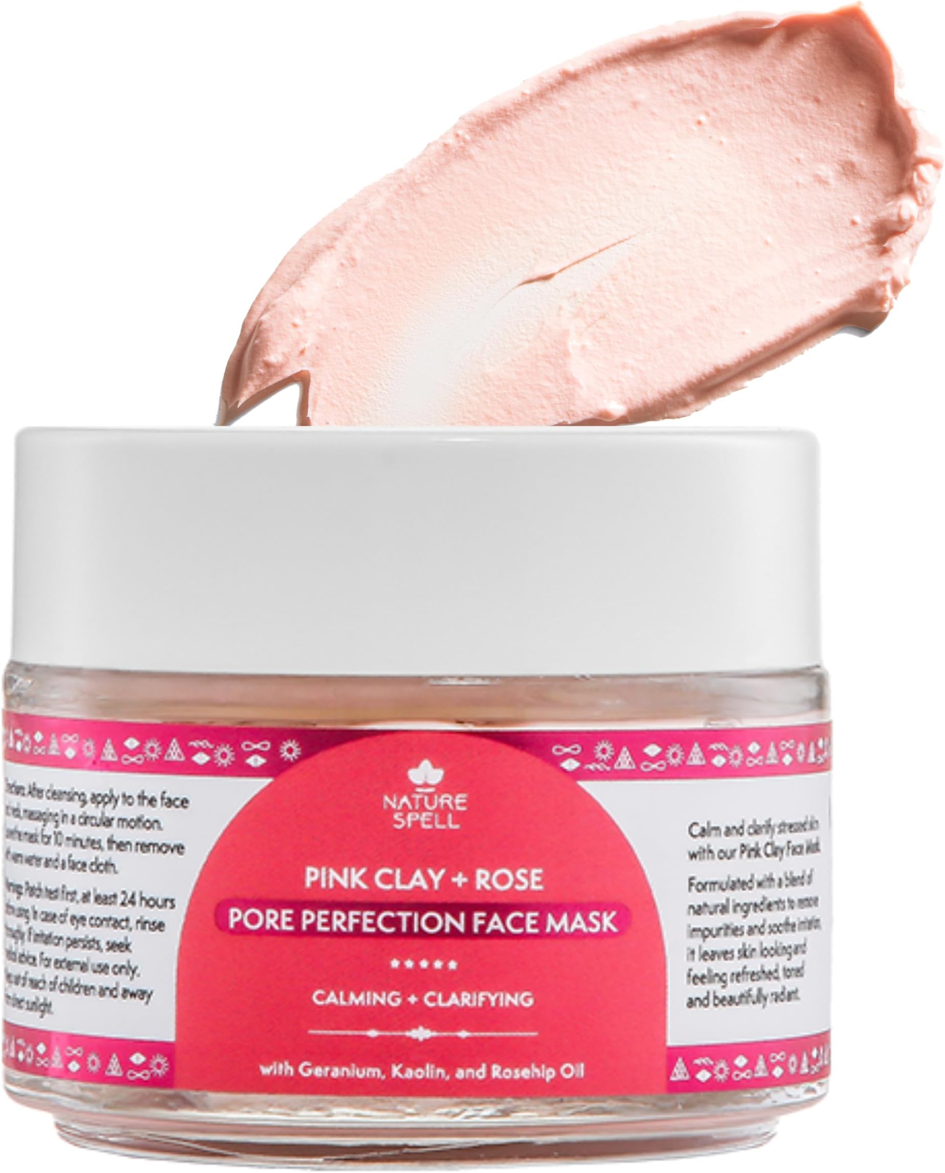 Pink Clay & Rose Pore Perfection Face Mask, Clarifies & Tightens Pores whilst Hydrating Tired Skin, Suitable for Vegans, 100ml