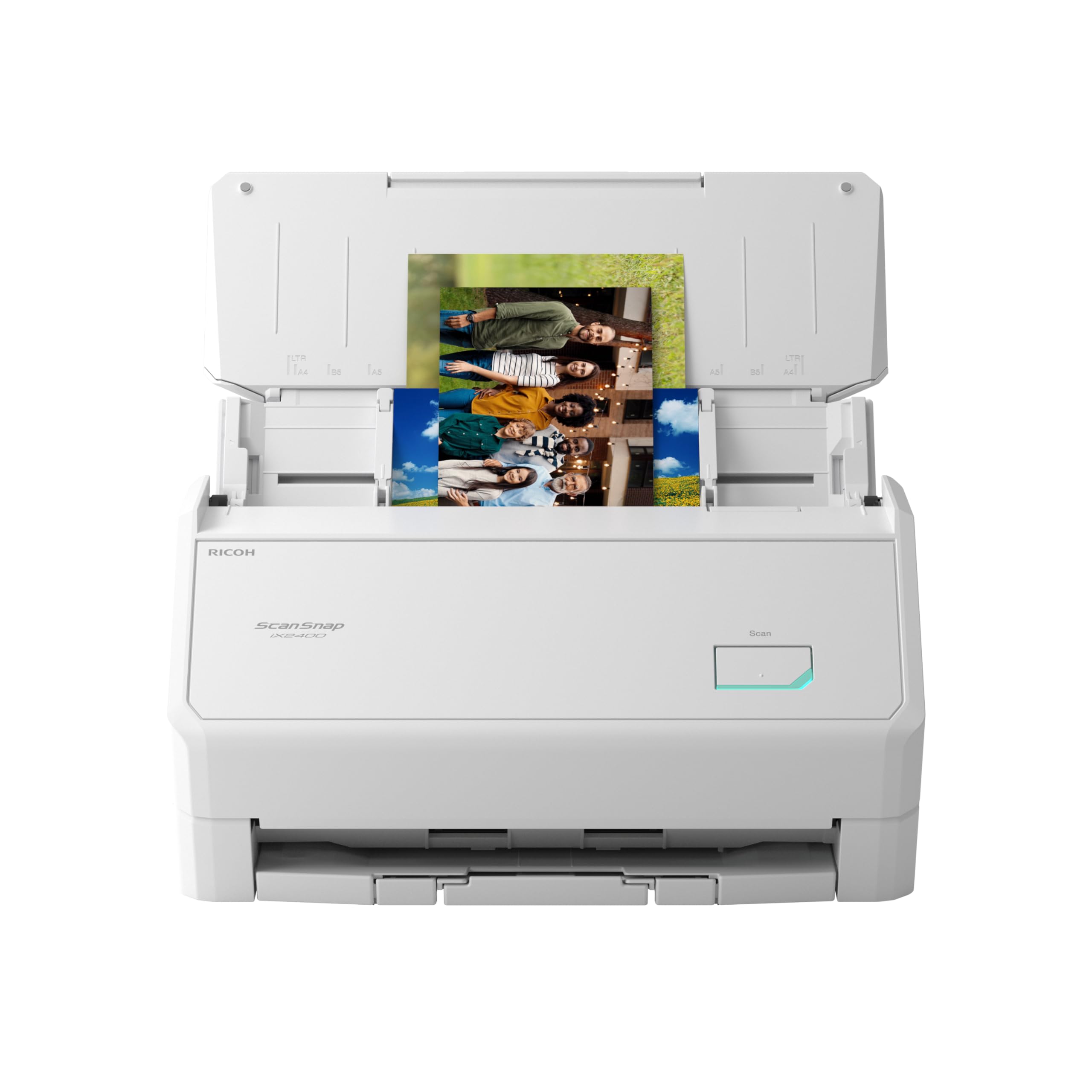 ScanSnap iX2400 A4 Document Scanner (White) – Includes Kofax Power PDF 4.0 Software – 45ppm Duplex, Automatic Document Feeder, USB 3.2, High-Resolution Office Scanner