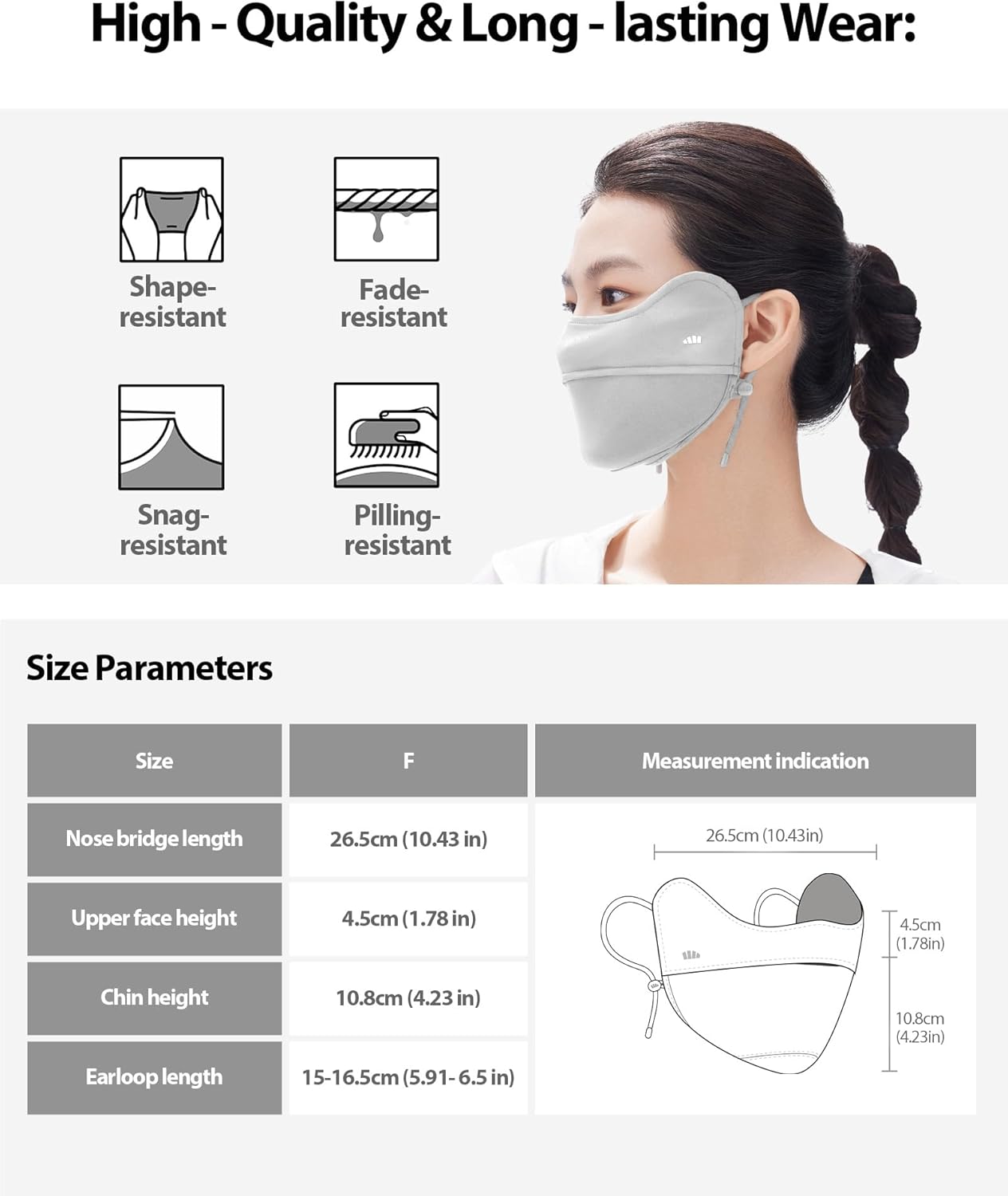 BENEUNDER UV Sun Protection Face Cover/Neck Gaiter Scarf UPF50+ Breathable Cooling for Summer Outdoor Activities Reusable - Image 7