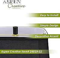 Vista 7 de Aspen Creative 24019-32, paquete de 2 remates de lámpara de acero en acabado de bronce aceitado, 1 1/4 pulgadas de alto