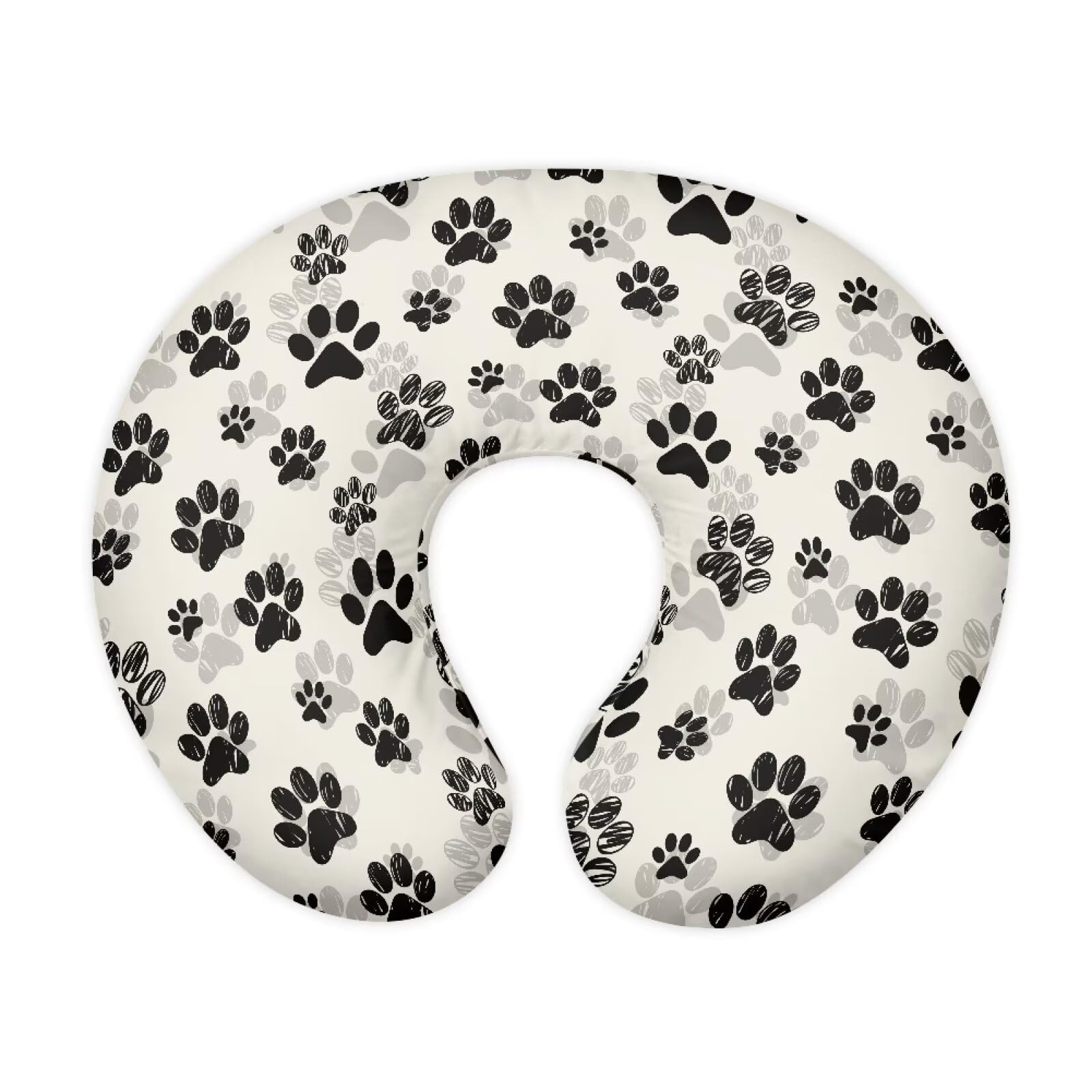 Eheartsgir Dog Paws Nursing Pillow Case for Newborn Babies Skin-Friendly Breathable Feeding Pillows Support Cover with Hidden Zipper for Boys Girls New Parents Gift
