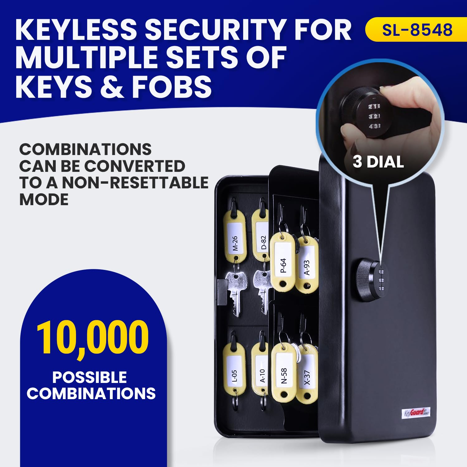 KeyGuard コンビネーションキーボックス SL-8548 Amazon.com: KeyGuard SL-8548 Combination Key Cabinet, 48