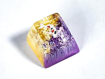 Koi Royal Dusk Background Ocean Keycap Custom Keyboard Key caps Cute Keycap Artisan Keycaps Aesthetic Key Cap Ocean Gifts Cherry MX Mechanical Keyboard SA Profile 1U