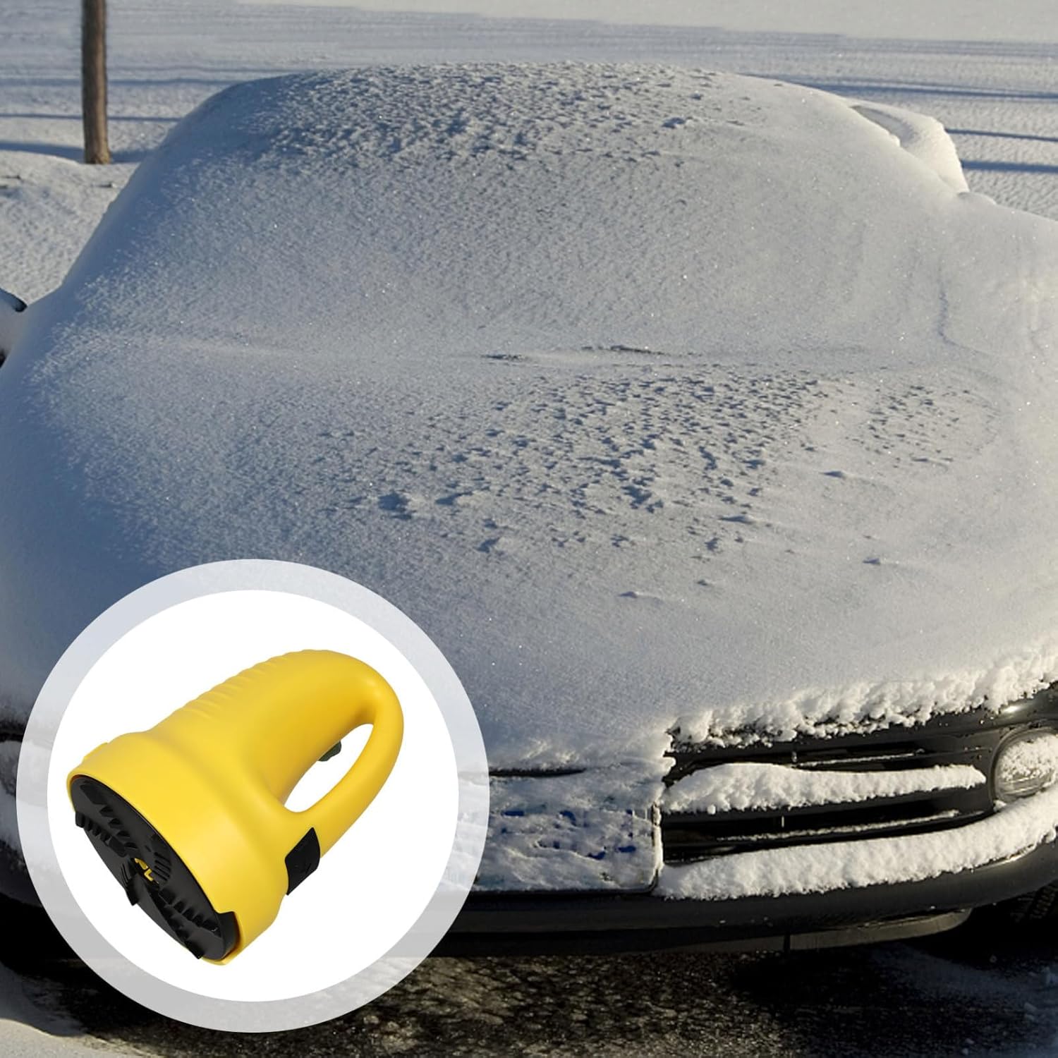 1Pc Multifunctional Ice Scraper and Snow Removal Tool Durable Windshield Cleaner with Comfortable and Portable Winter Essential for Frost and Ice Clearing