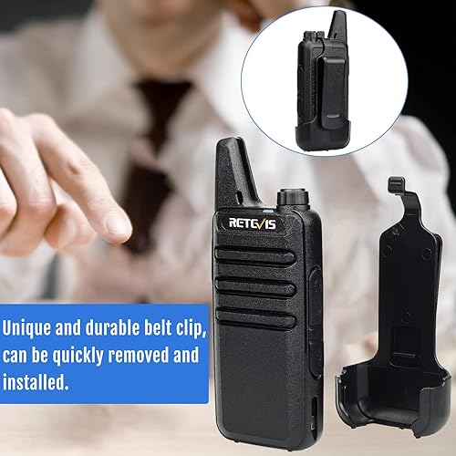 Miniatura 4 de Retevis RT22 Walkie Talkies (paquete de 6) y radio RB28 de dos vías (paquete de 4) de largo alcance, radios compactos de 2 vías con carga USB,