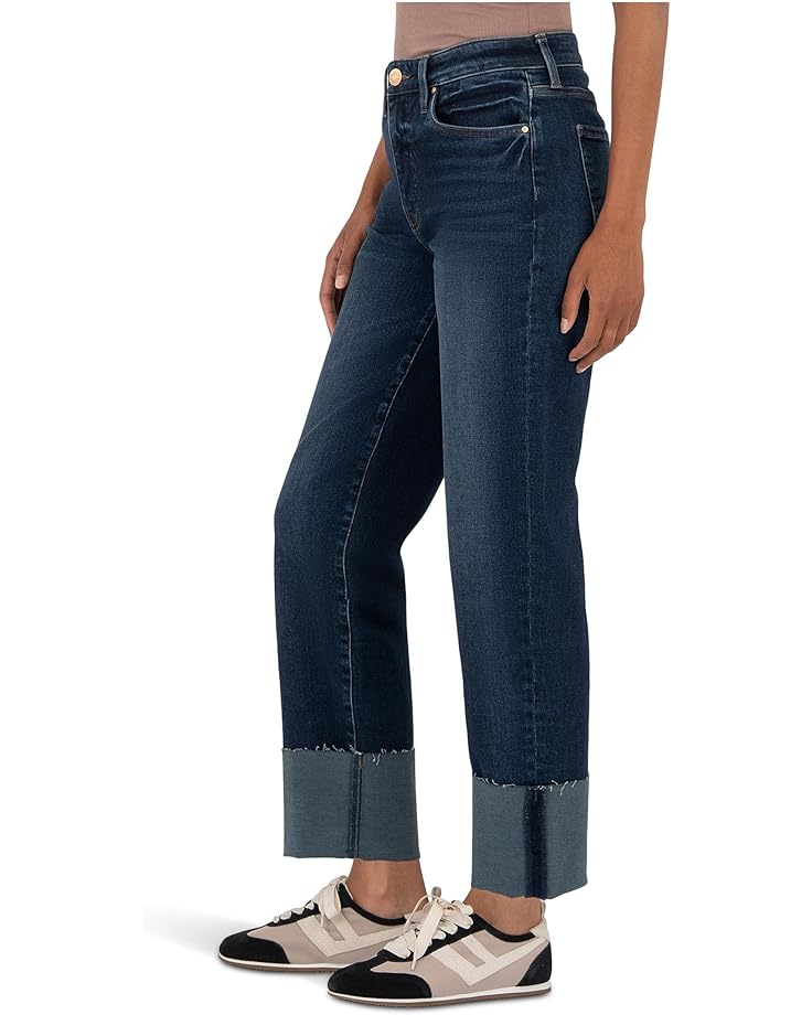 KUT from the Kloth FAY HIGH RISE FAB AB STRAIGHT LEG-ROLL UP RAW HEM - #2 of 4