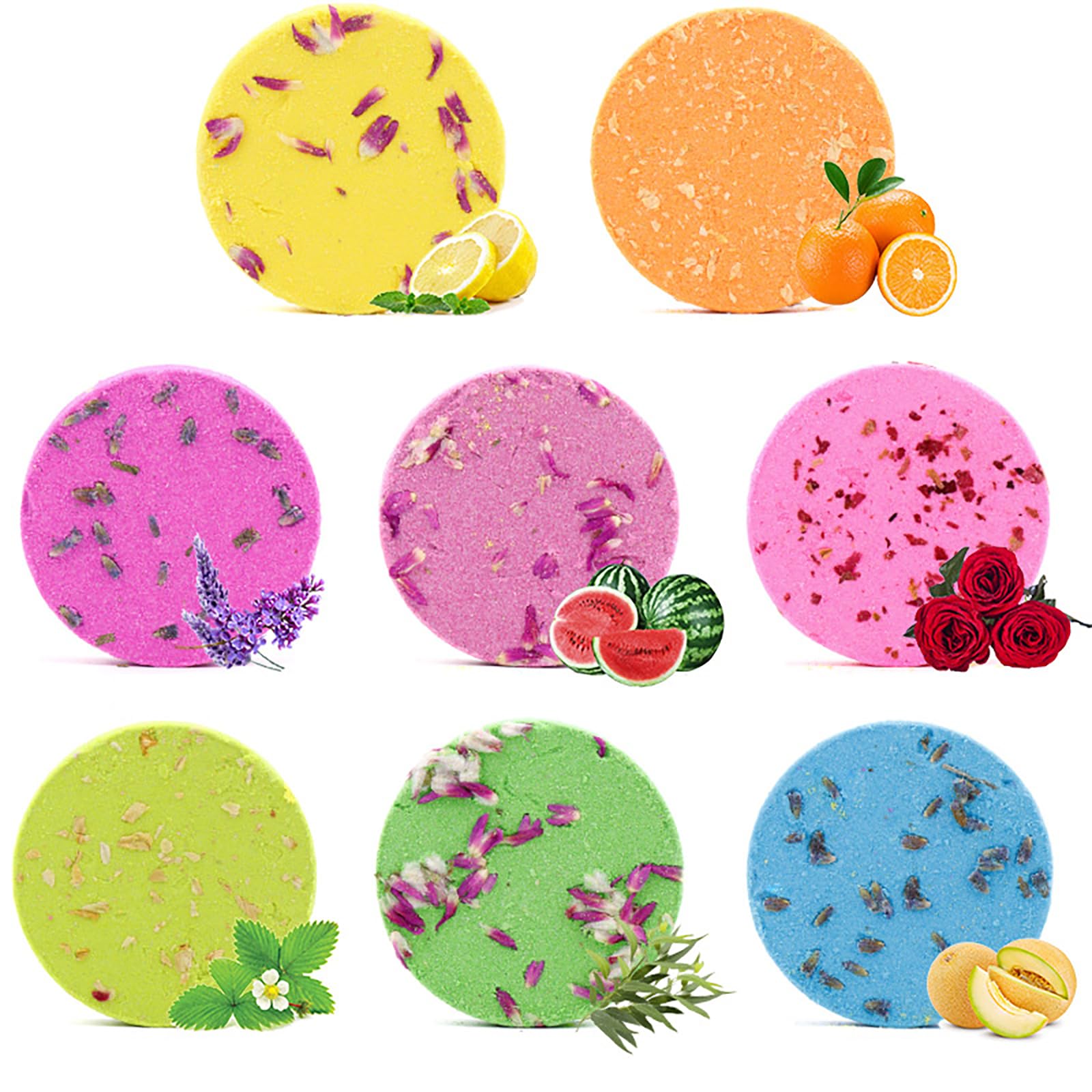 Bombas de Ducha Aromáticas, 8 Piezas de Vaporizadores de Baño Perfumadas, Artículo Esencial para el Baño, Pastillas de Vapor para Relajación, Regalo para Aniversario Cumpleaños para Mujeres