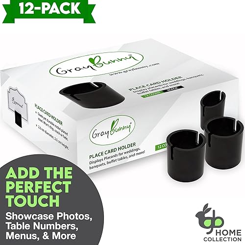 Miniatura 5 de 12 soportes de metal para números de mesa, soporte para tarjetas de lugar negro de 1 pulgada, soportes para números de mesa, soportes para letreros