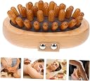 GIMGIK Natural Anti Cellulite Massager Body Brush Handheld Cellulite Reduction, Muscles Body Brush Sauna Spa Head Scalp Massage Tool (Brwn) gallery image