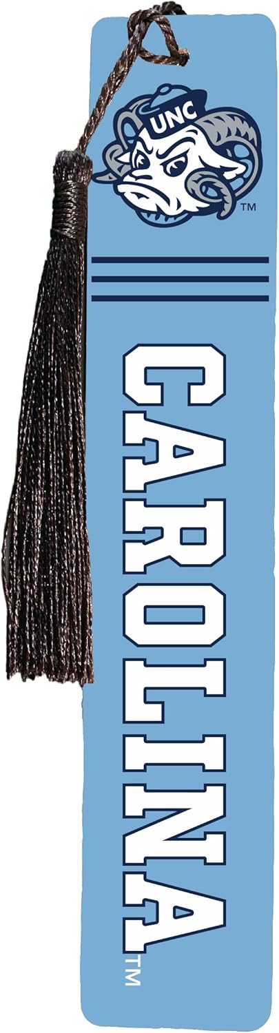 UNC Tar Heels Wooden Bookmark with Tassel Officially Licensed Collegiate Product 4-Pack