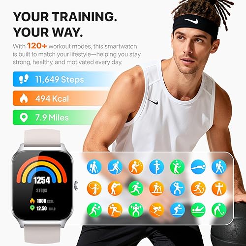 Miniatura 3 de Smart Watch for Women Men,(Answer/Make Call) 1.83'' Fitness Activity Tracker Smartwatch for Android iPhone iOS Compatible,IP68 Waterproof Step