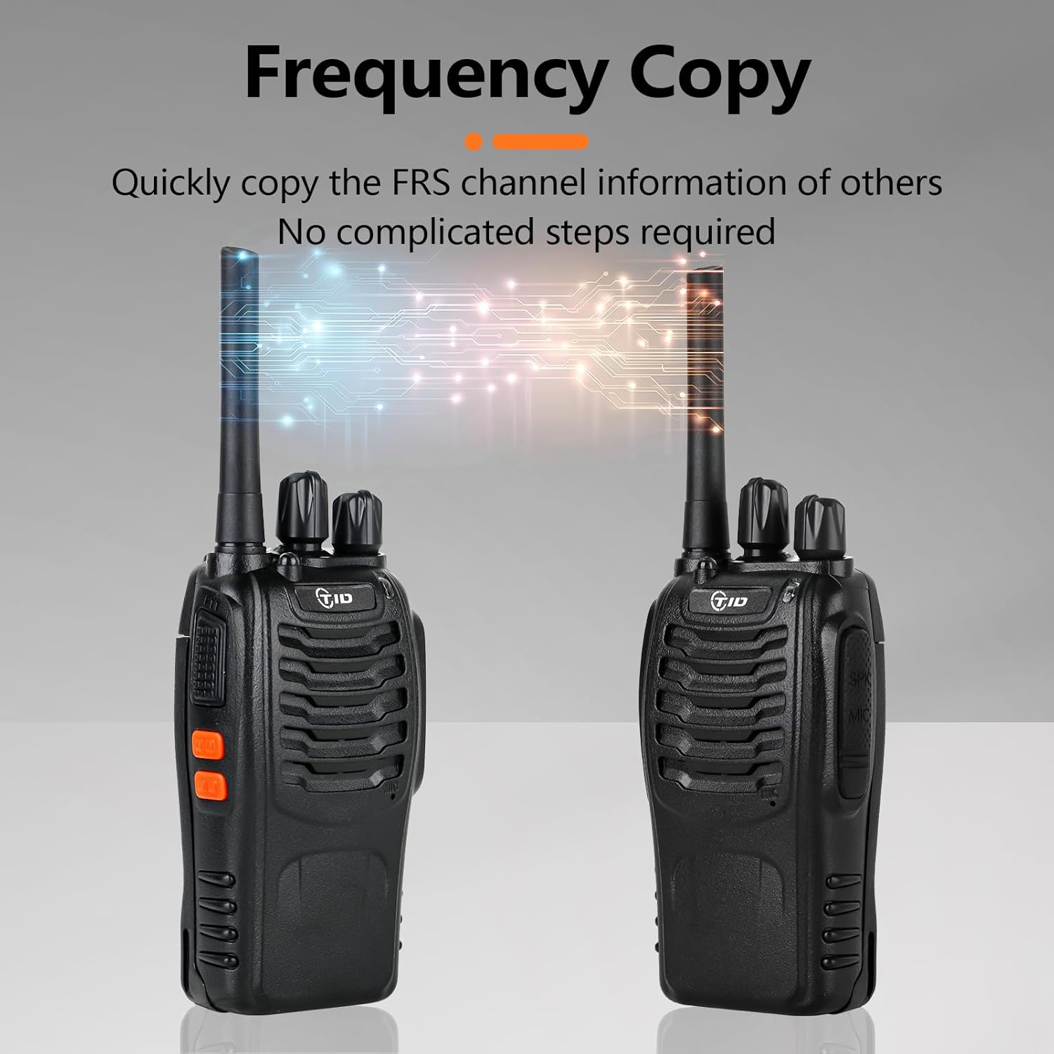 TIDRADIO Walkie Talkies Long Range 6 Pack, Rechargeable Two Way Radios for Adults with Earpiece, 22 Channels Portable Radios with Flashlight for Jobsite, Outdoor Camping, Hiking