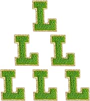 Vista 53 de 6 piezas de parches de letras de chenilla autoadhesivas, parches de letras preppy de 2 pulgadas para bolsos, ropa y sombreros, grandes pegatinas