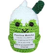Mini Matcha Handmade Crochet Doll Birthday Gift for Best Friend, Cute Inspirational Gift for Friends, Family and Coworkers, Emotional Support