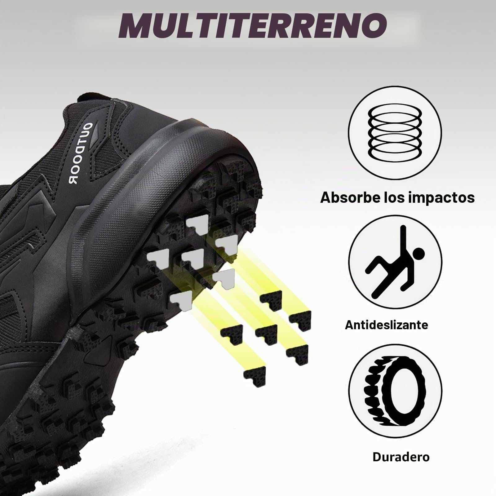 Zapatillas de Trail Running para Hombre Zapatillas de Senderismo Zapatos de Trekking Tenis Outdoor Antideslizantes Calzado de Correr en Montaña Casuales Sneakers
