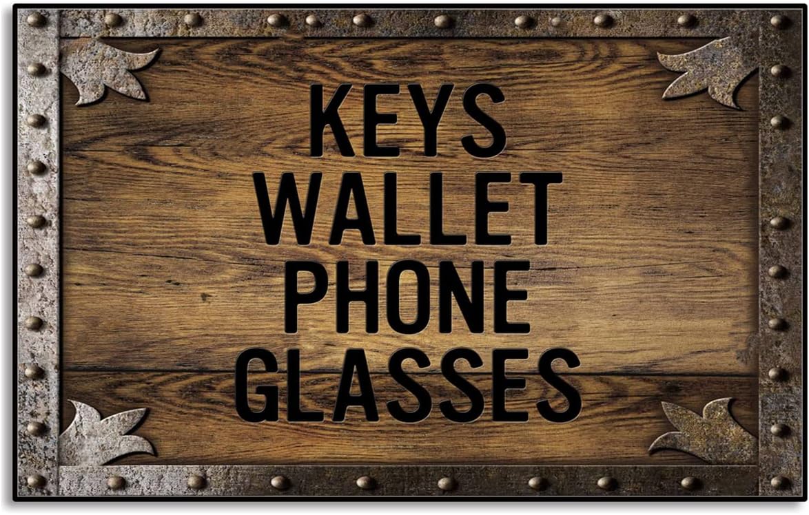 Keys Wallet Phone Glasses Indoor Welcome Mats for Entryway Rugs Indoor Non Slip Door Mat Indoor Doormat for Entryway Mats for Front Door Indoor 31.5"X20"