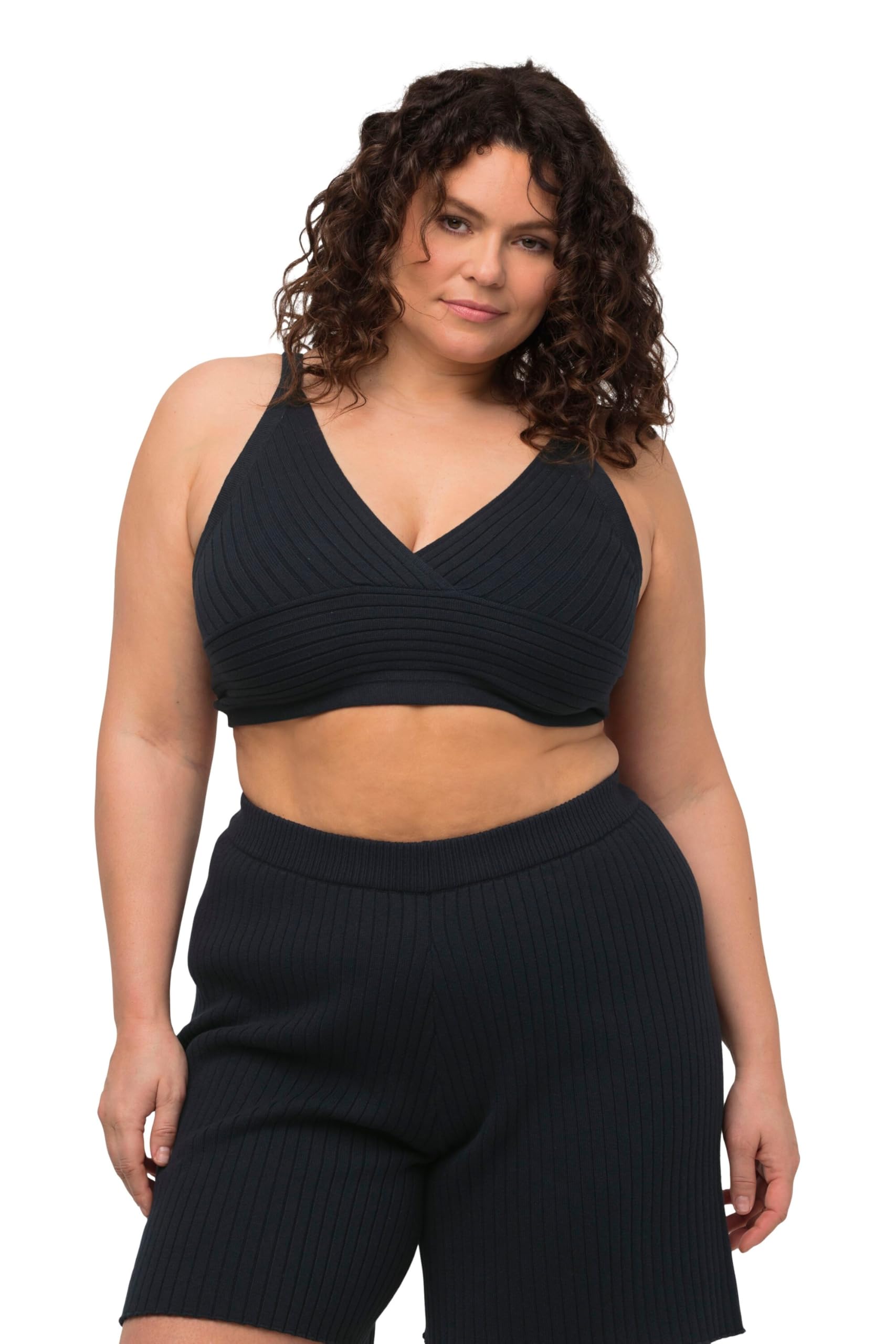 Ulla Popken Women's Bra top, Navy, 28-30