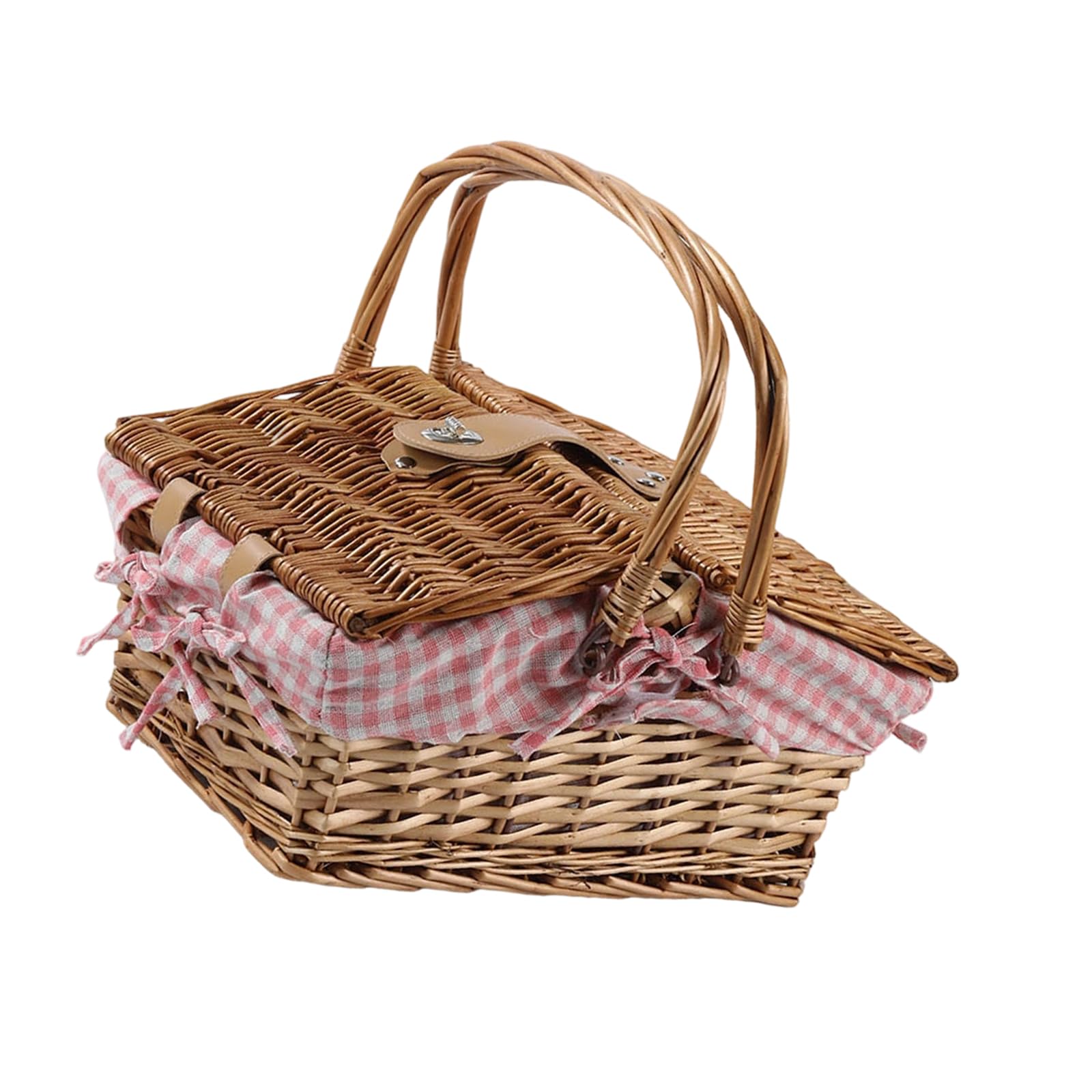 Tsophreniq A Rattan Storage Basket With Handle Perfect For Picnics Organizing Nd Home Decoration Breathable Camping Gear Planner