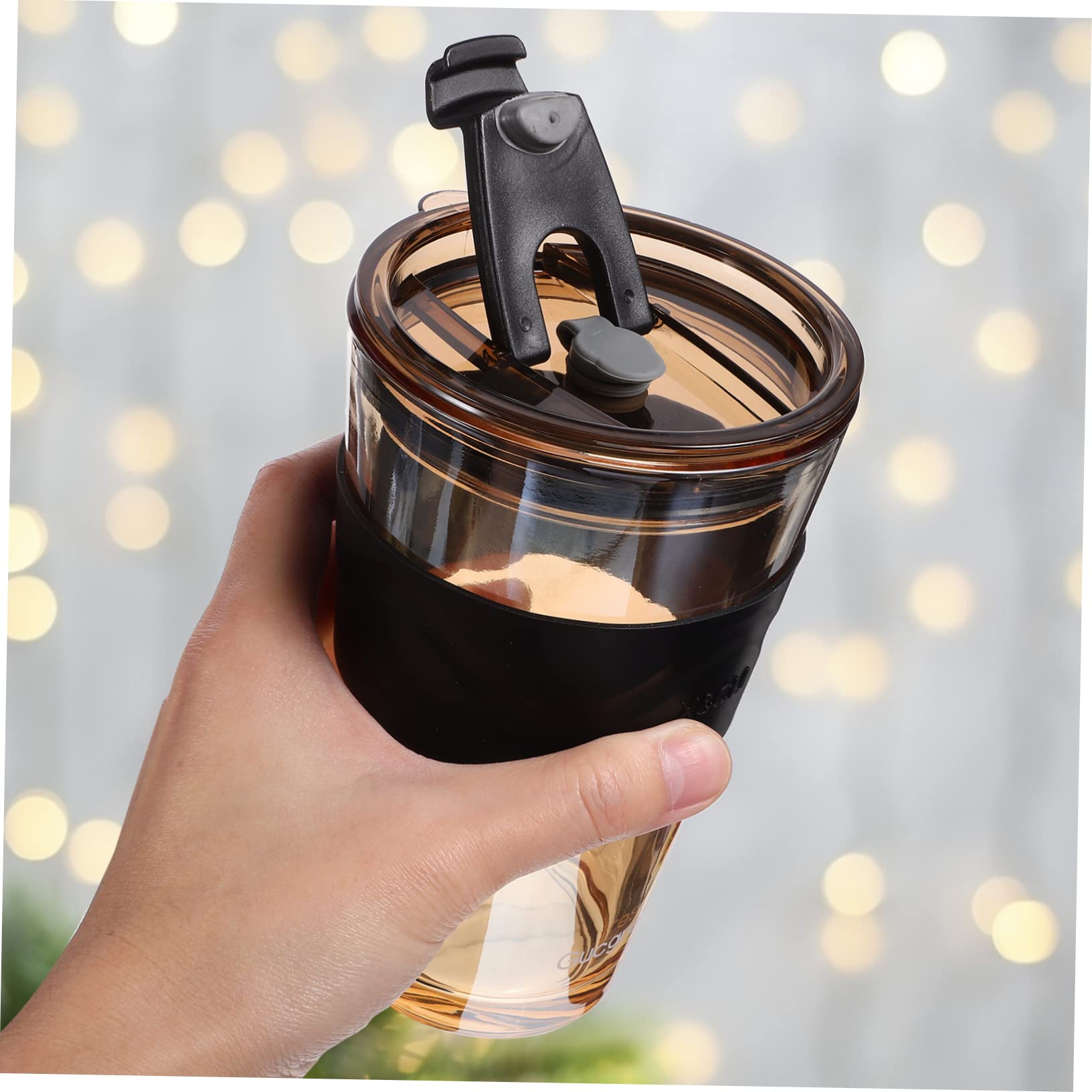 Cabilock Cup Straw for Adults Glass Water Cup with Cover Tea Water Bottle Reusable