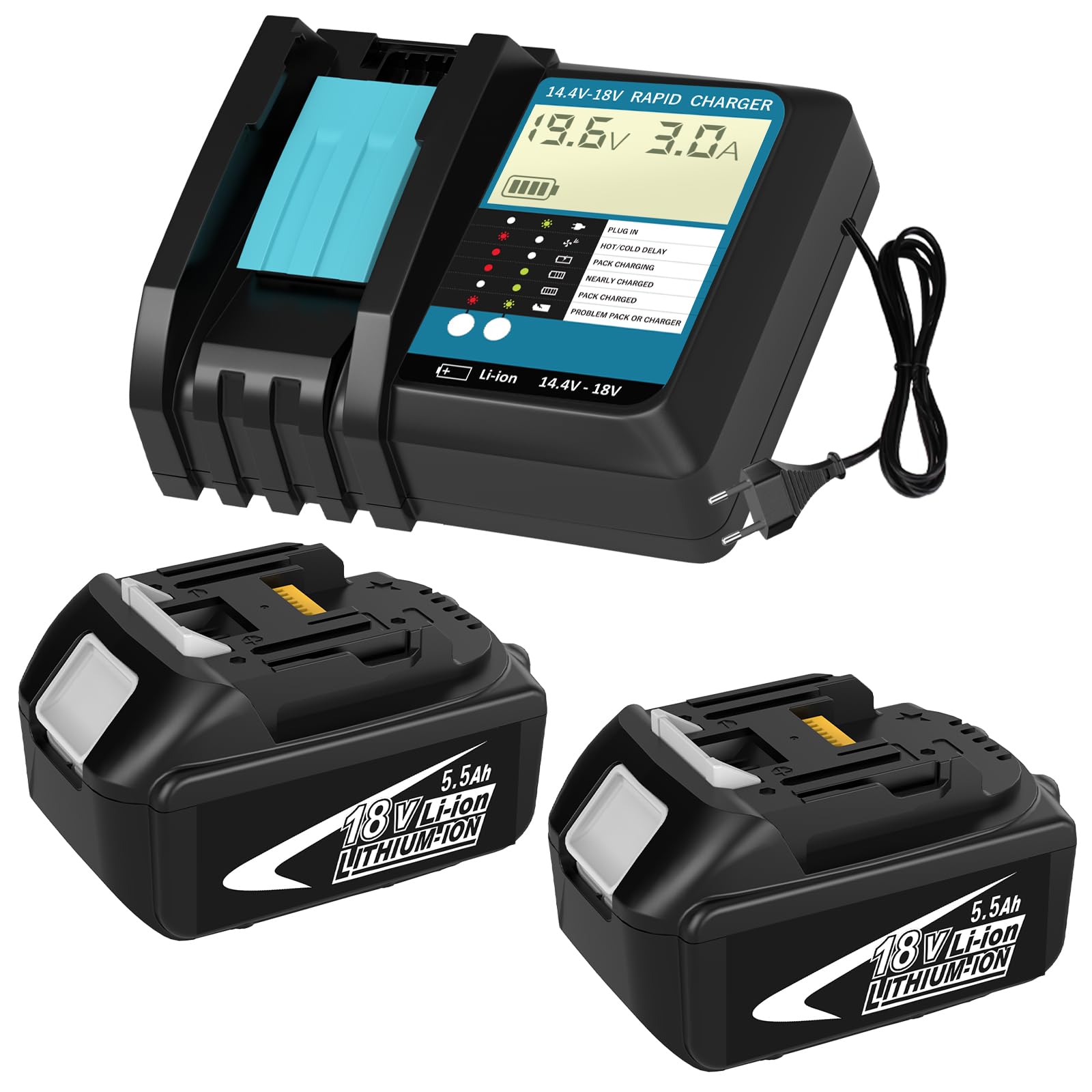 2X 8000mAh Ersatz für Worx Akku 20V 8,0 Ah WA3553 WX166.4 WA3572 WX390 WU268 WX372.1 WX800 WG259E WA3760 für Worx Akku Elektrowerkzeuge