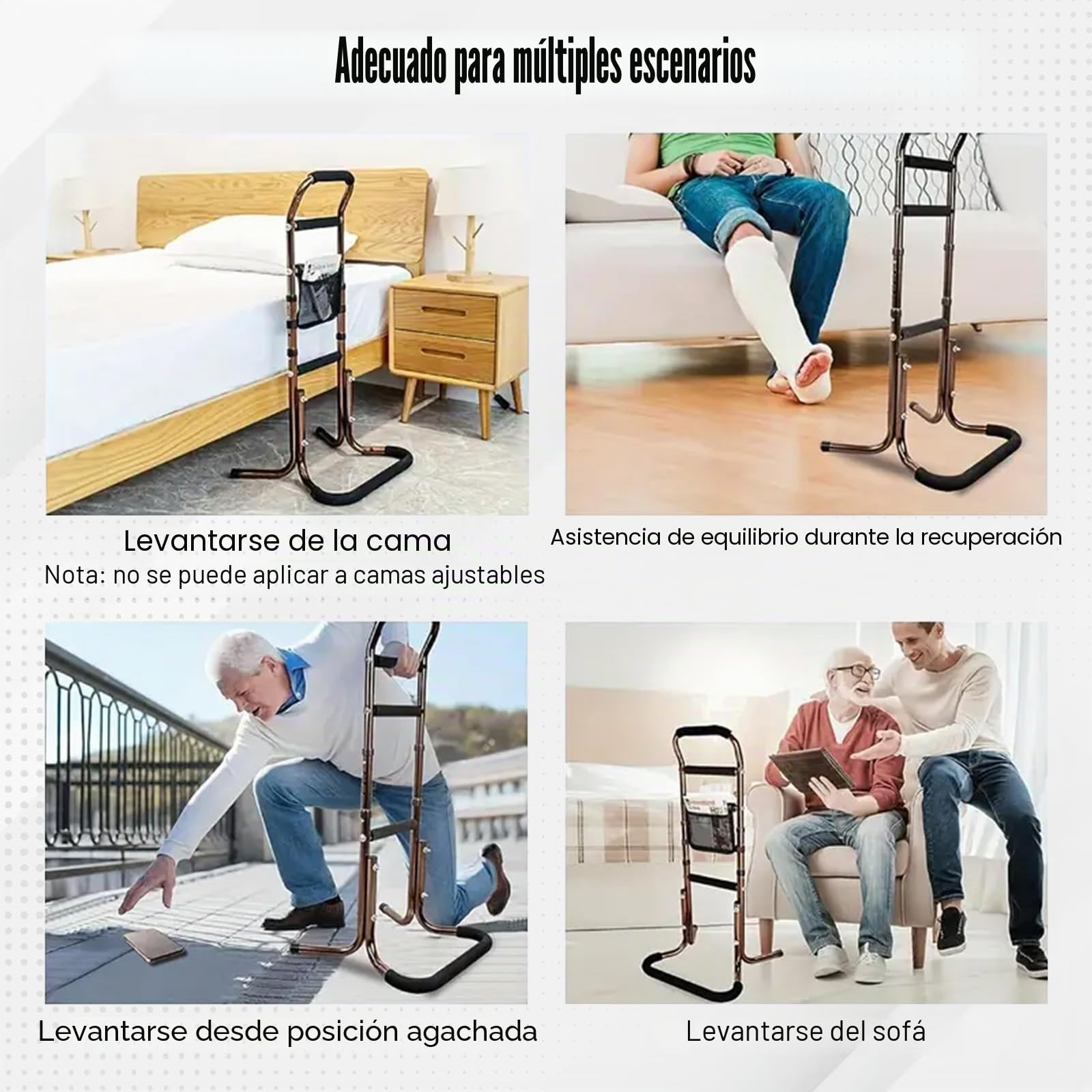 Anciano Sit to Stand Lift Standing Aids Dispositivos, Ayuda Móvil para Ponerse de Pie, Dispositivos portátiles de Asistencia de elevación de Silla con Bolsillo de Almacenamiento
