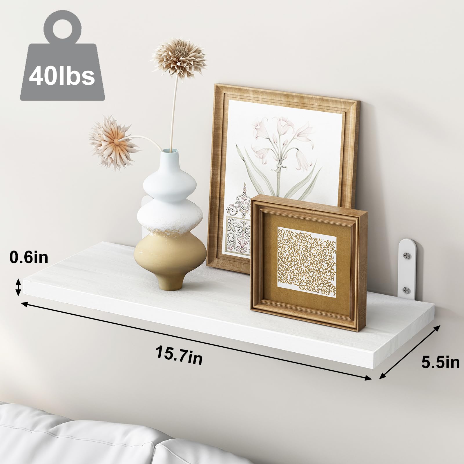 4er-Set Schweberegale Aus Holz & Eisen – Wandregal Schwarz, Rustikal, Bis 18 Kg Belastbar, Für Bad, Wohnzimmer, Küche