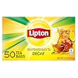 Lipton Decaf Black Tea Bags, Hot or Iced Caffeine Free Tea, 50 Total Bags