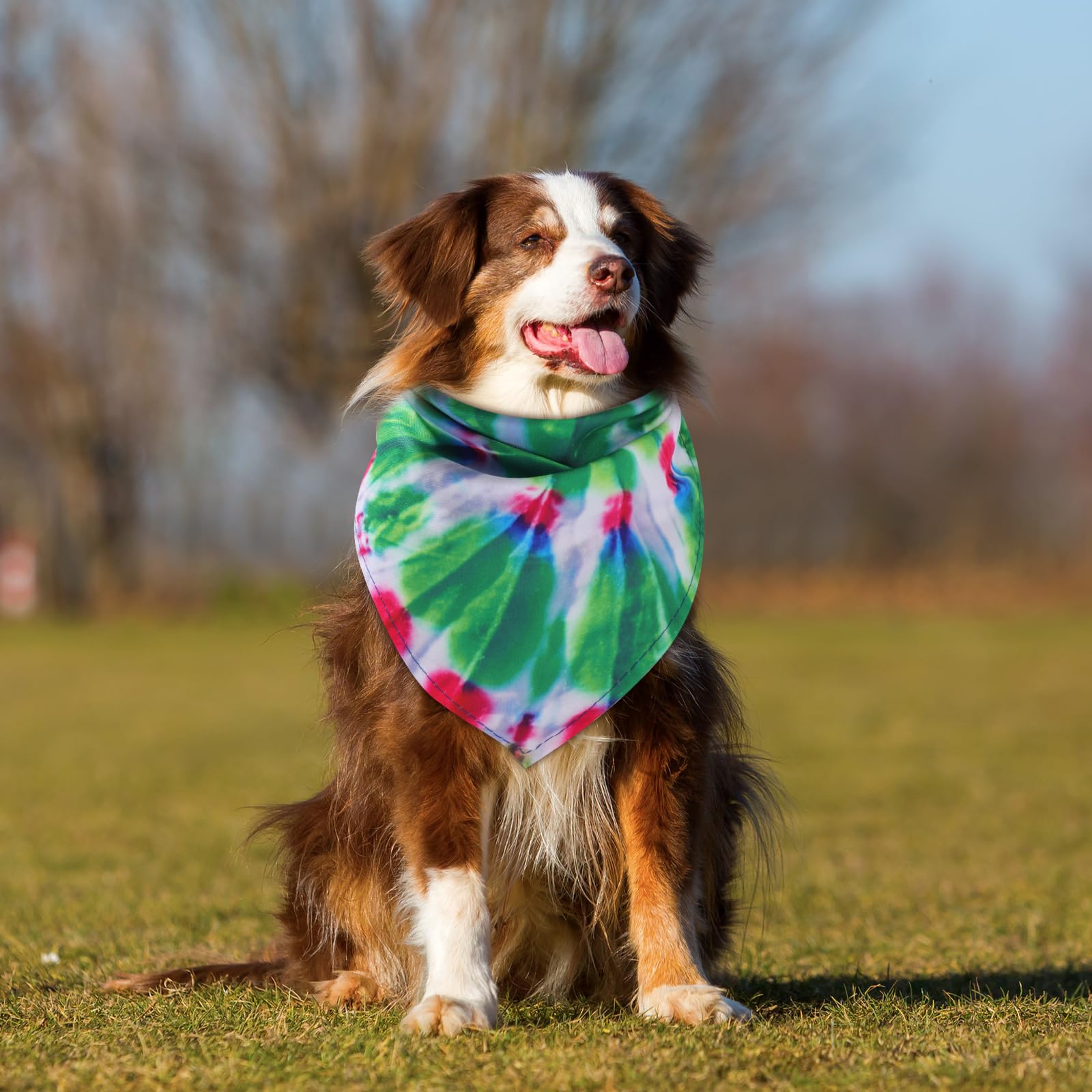 Sweetude Batik-Hundehalstücher, Dreieckstuch, waschbar, für Welpen, Halstuch, verstellbar, für kleine, mittelgroße und große Hunde, Katzen, Kostüm-Zubehör, 100 Stück