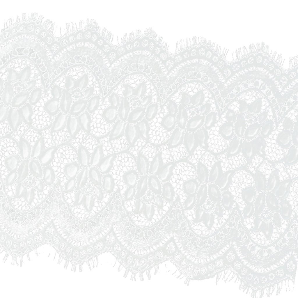 Bayougo 3 Yards 25cm Floral Pattern Eyelash Lace Trim Ribbon DIY