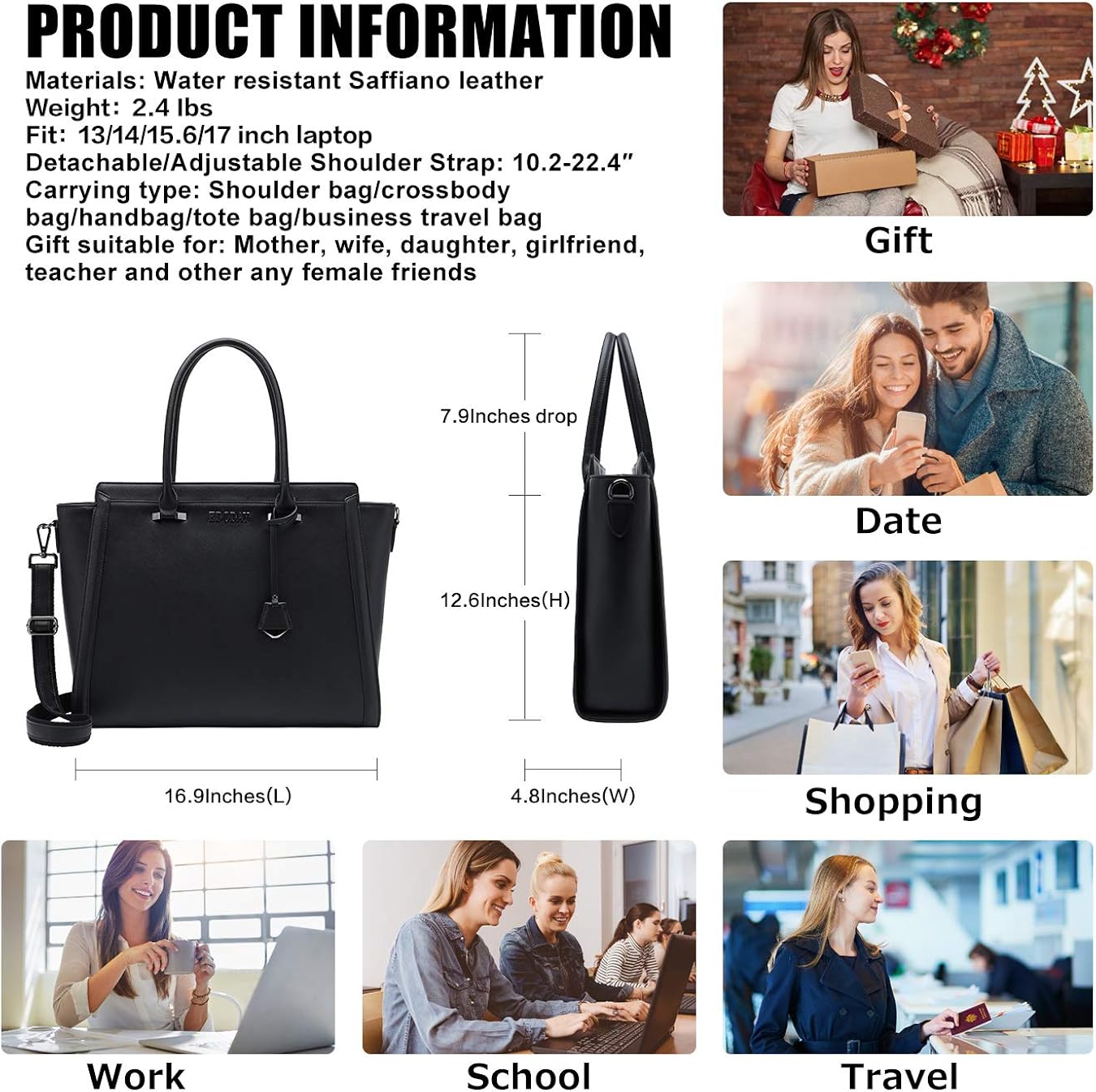 Gеt Dіѕсоunt оƒƒеr Laptop Bag,15.6-17 Inch laptop Tote Bag Stylish School Travel Computer Bag Exсluѕіvе Dіѕсоunt 🔥 Laptop Bag,15.6-17 Inch laptop Tote Bag Stylish School Travel Computer Bag