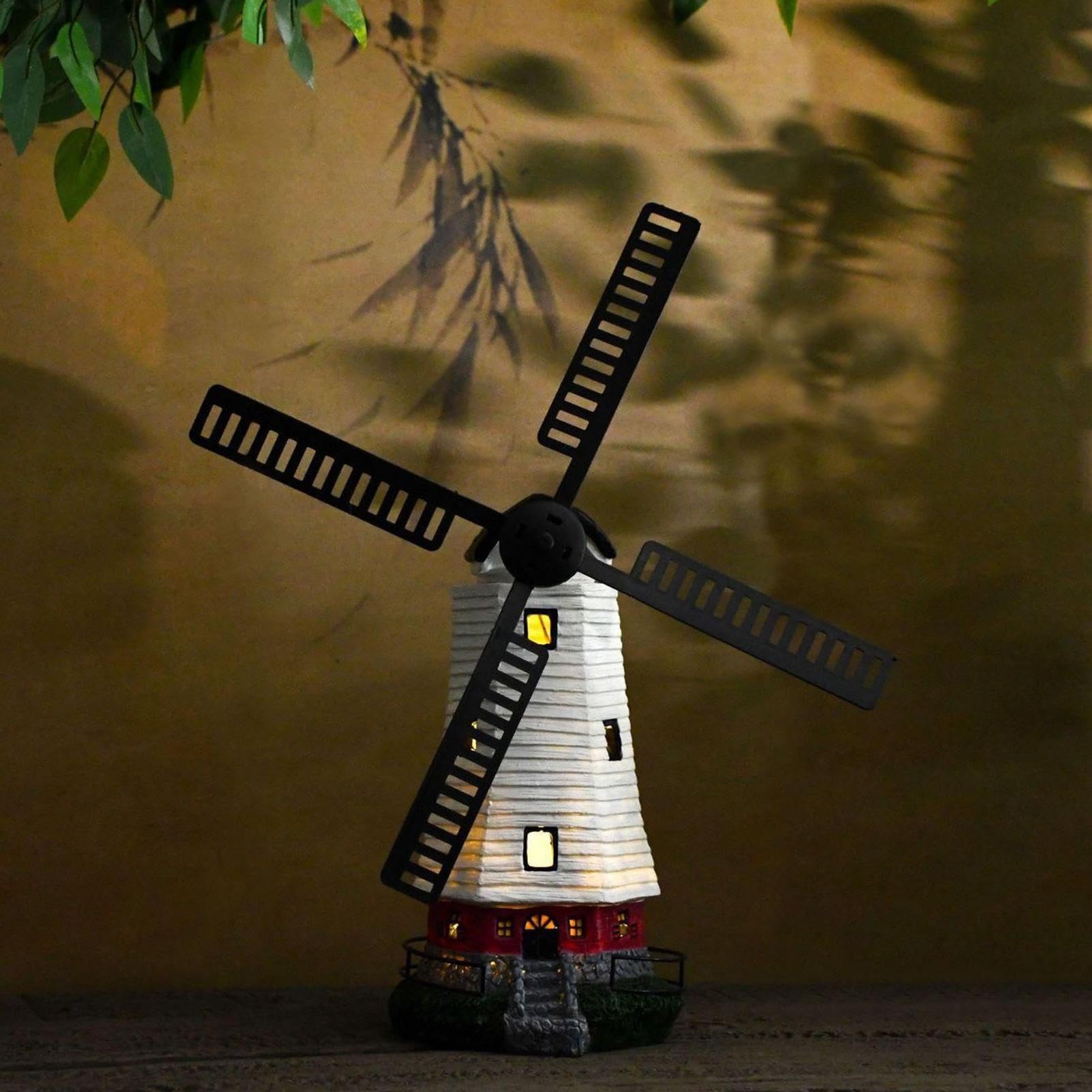 Statua Di Moulin A Solare: Da Giardino Luminoso E Alimentato, Torcia Resistente Al Male, Luce Notturna Affascinante, Decorazione Ecologica Robusta | Solare, Luminoso Per Giardino, Te