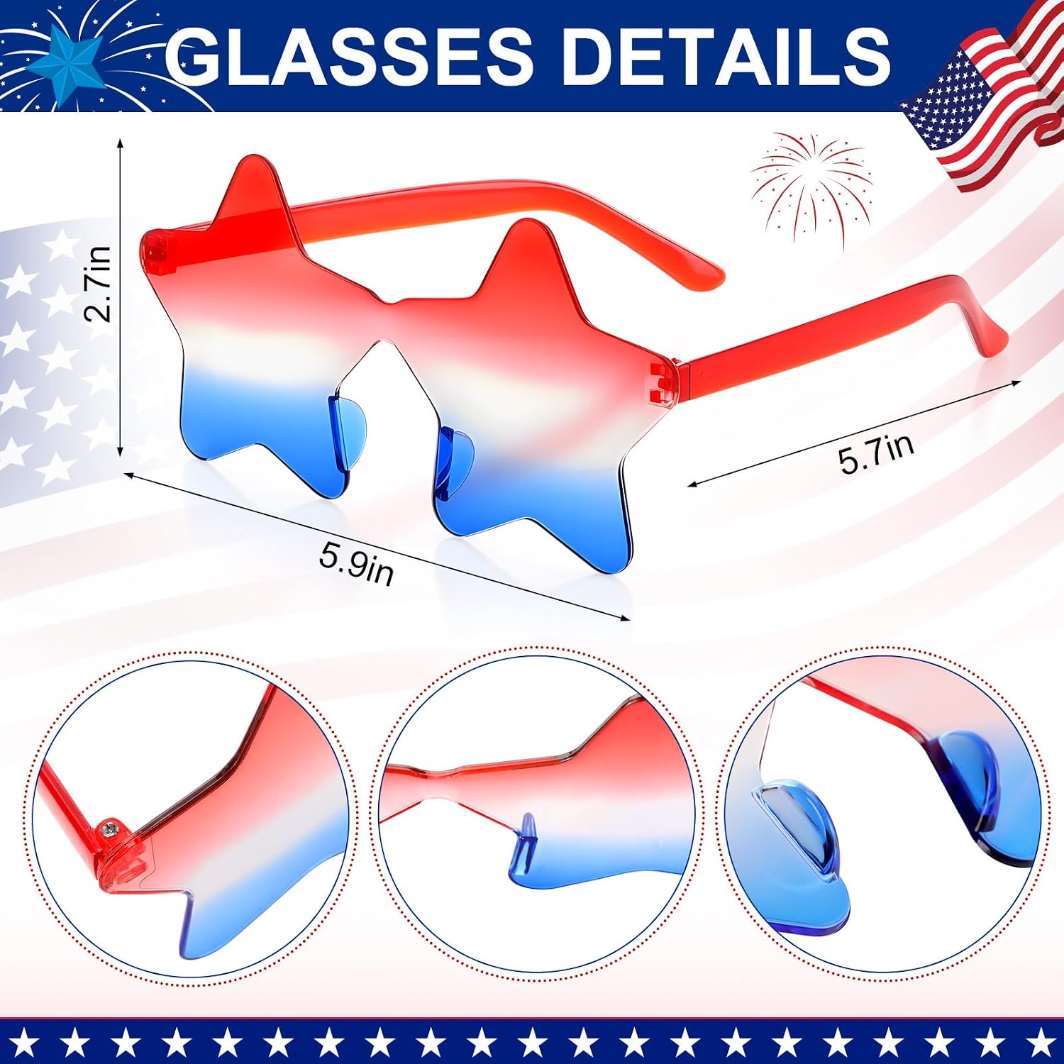 Jiuguva 12 Pcs 250th Anniversary 4th of July Patriotic USA Trucker Hat and American Flag Sunglasses Set Patriotic Party Gifts