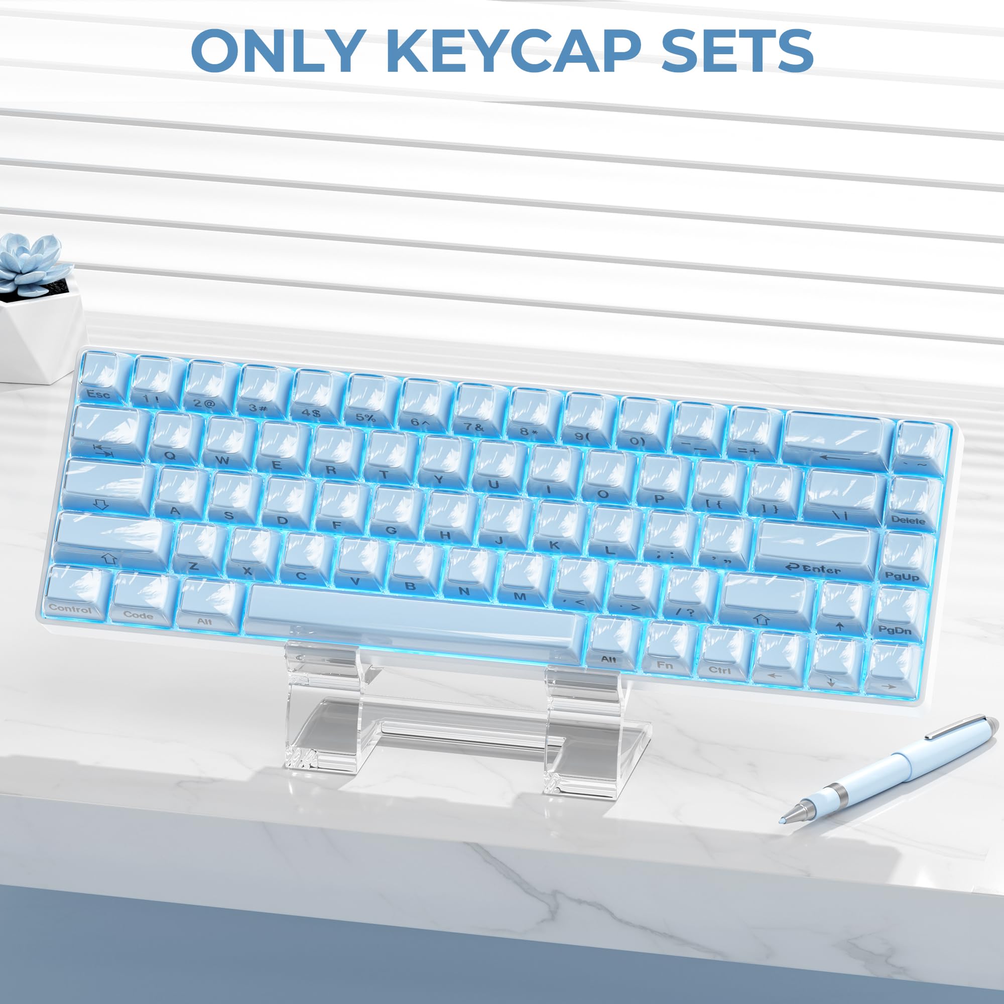 Amazon.com: GMKWTL XVX Blue Keycaps, Crystal Jelly Keyboard