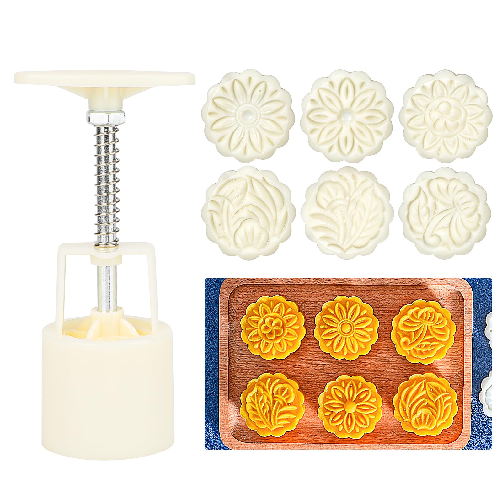 Księżycowe Ciasto Cookie Pieczątki Zestaw Ciasto Formy Forma Akcesoria Do Pieczenia Środek Jesieni Festiwal Mooncakes Deser Cupcake