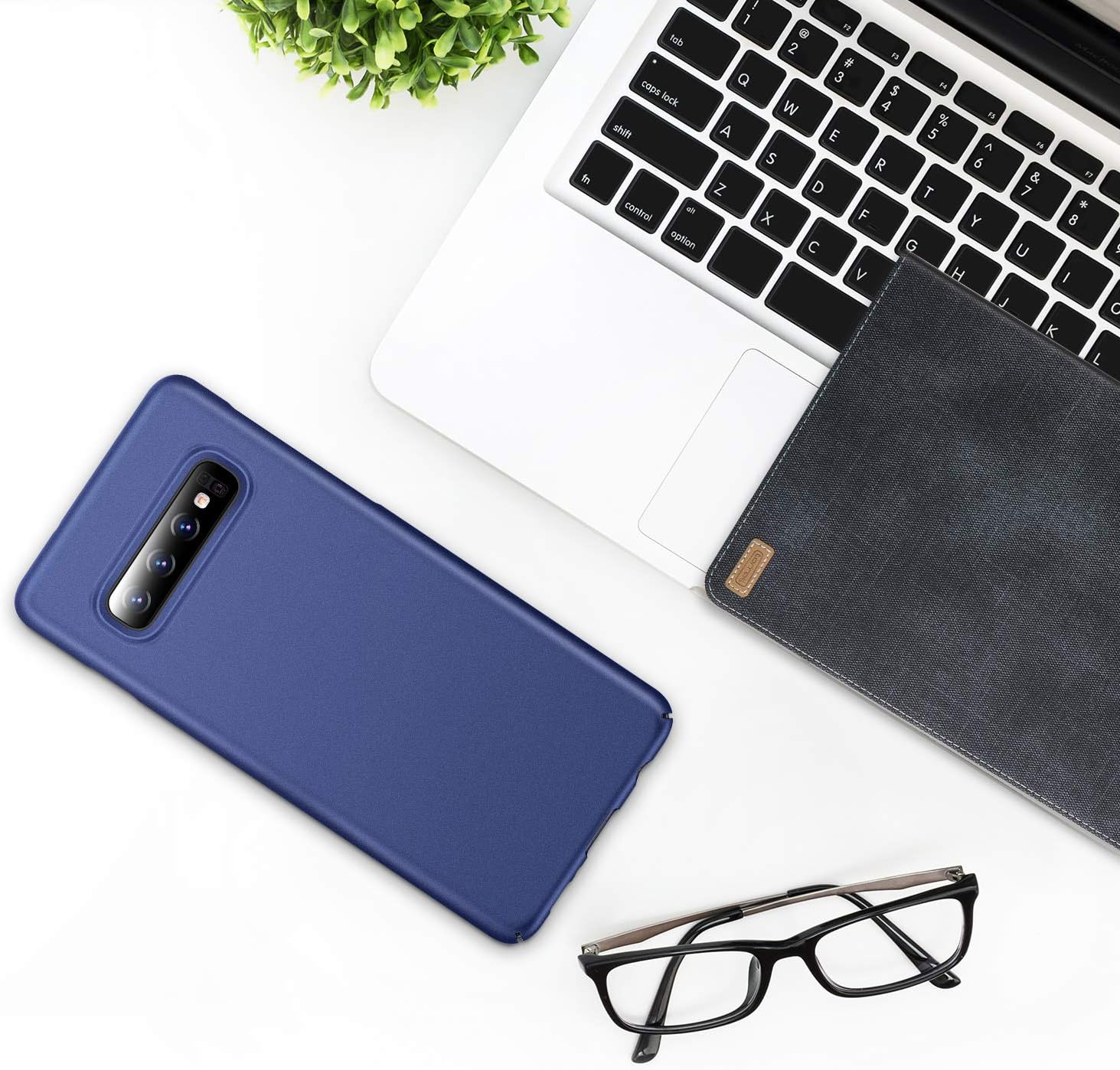 Uр Tо 60% оƒƒ TORRAS Slim Fit Galaxy S10 Plus Case, Hard Plastic Ultra Thin Phone Cover Case with Matte Finish Grip Compatible with Samsung Galaxy S10 Plus, Navy Blue