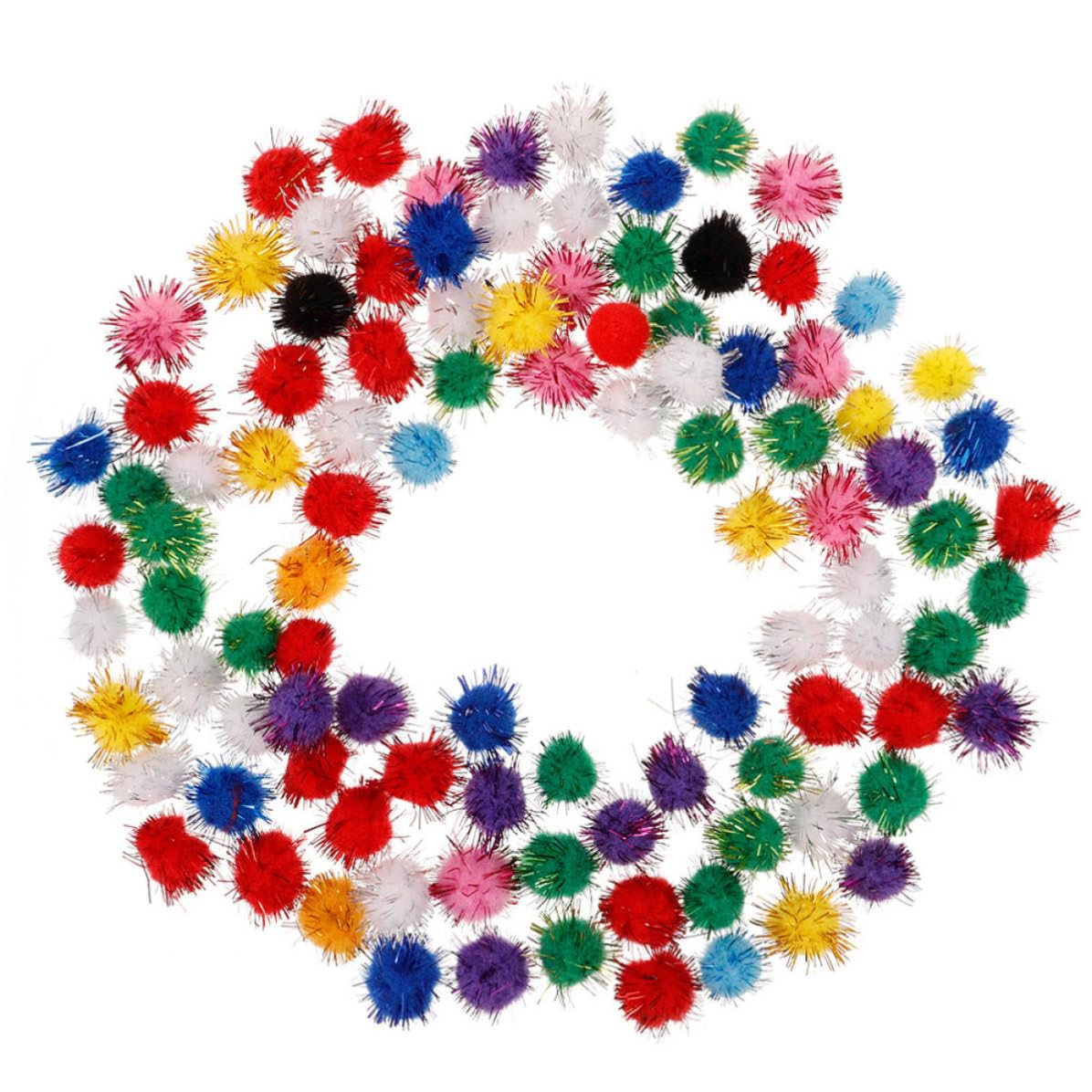 SEWACC 5000 Stück Bunte Dekorative Pompons aus Polypropylen 1,5cm Weiche Textur Einfache Kombination für Selbstgemacht Dekoration und Bekleidungszubehör Zufällige Farbe