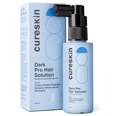 Cureskin Anti Grey Hair Serum | Reverses & Limits Hair Greying | Dark Pro Hair Solution Natural Hair Darkener, 60 ml (Pa