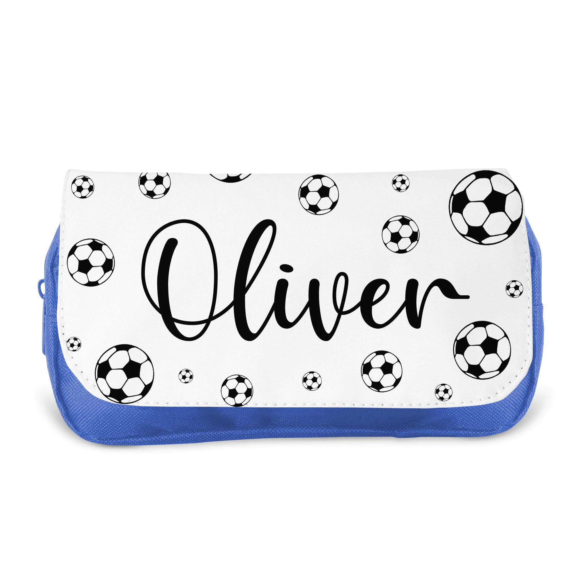 Personalised Children’s Pencil Case | Pencil Case for Girls, Pencil Case for Boys - Back to School | Custom Kids Pencil Case, School Pencil Case (Footballs)
